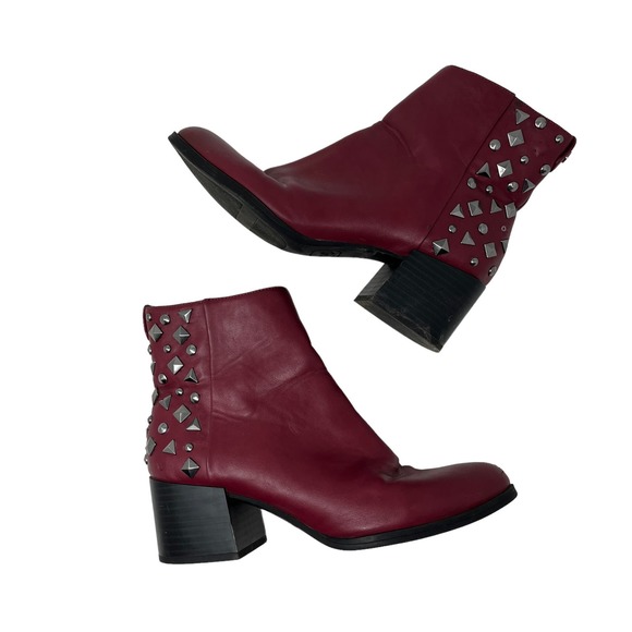 Circus by Sam Edelman Women's Boots Studded Red Ankle Boots Size 7 - Picture 1 of 8